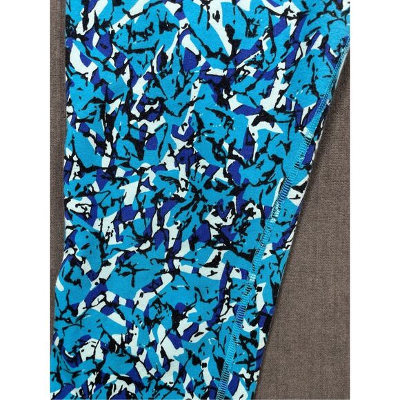 Nike Dri-FIT Leggings Women XL Blue Cropped Activewear Athleisure Gym Training - Picture 2 of 10